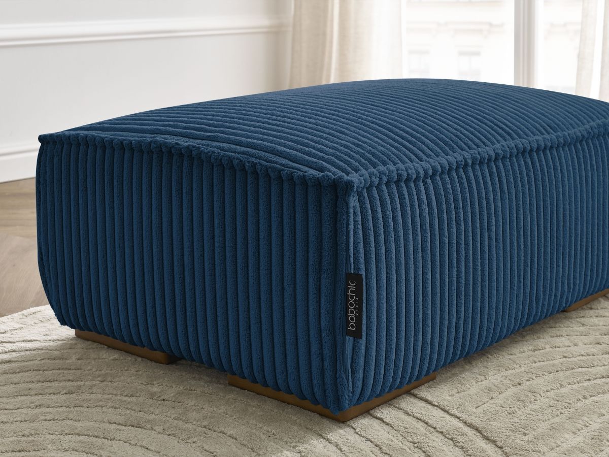 Pouf CHELSEA gros côtelé doux