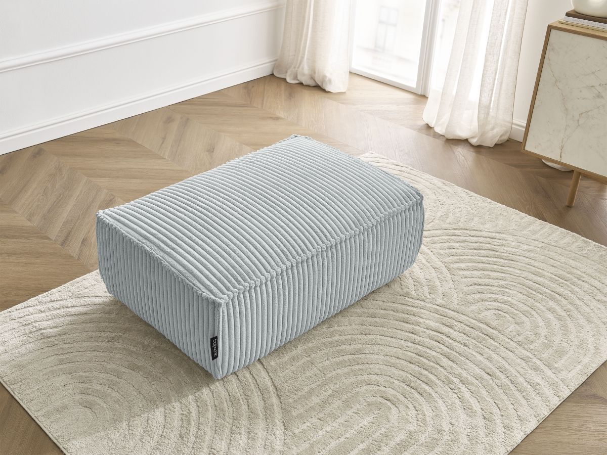 Pouf CHELSEA gros côtelé doux