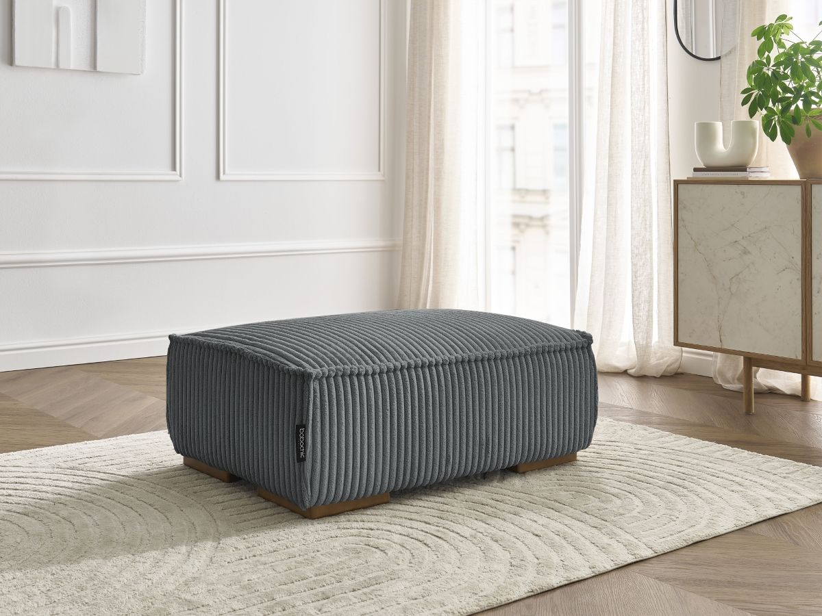 Pouf CHELSEA gros côtelé doux
