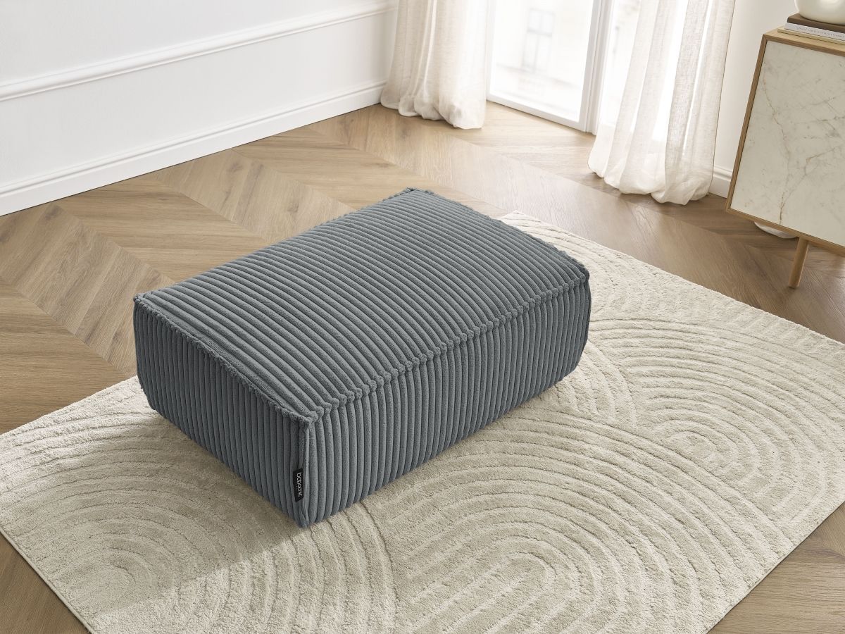 Pouf CHELSEA gros côtelé doux
