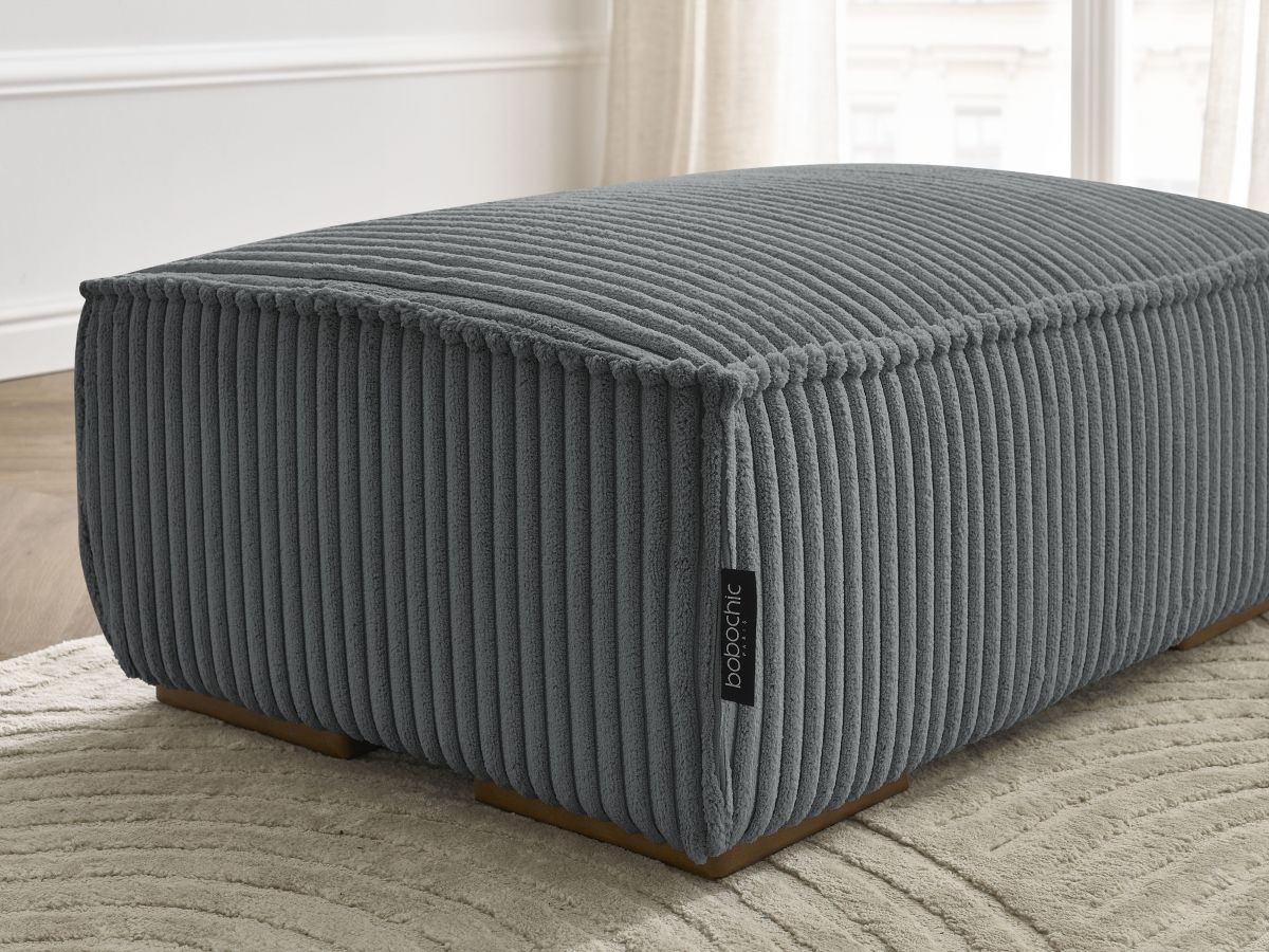 Pouf CHELSEA gros côtelé doux