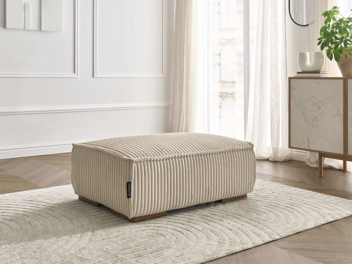 Pouf CHELSEA gros côtelé doux
