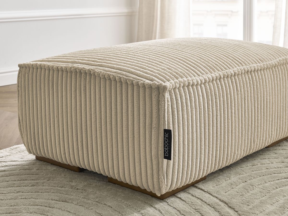 Pouf CHELSEA gros côtelé doux