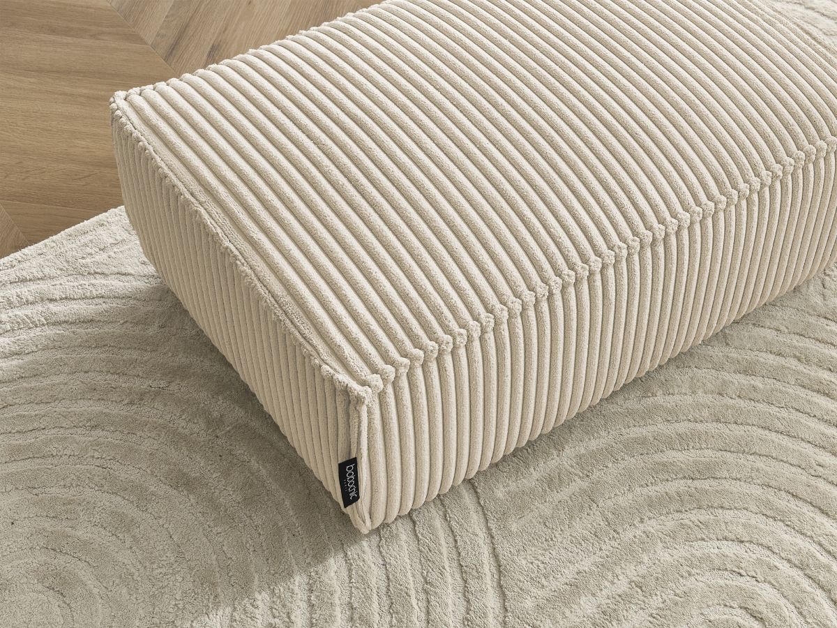 Pouf CHELSEA gros côtelé doux