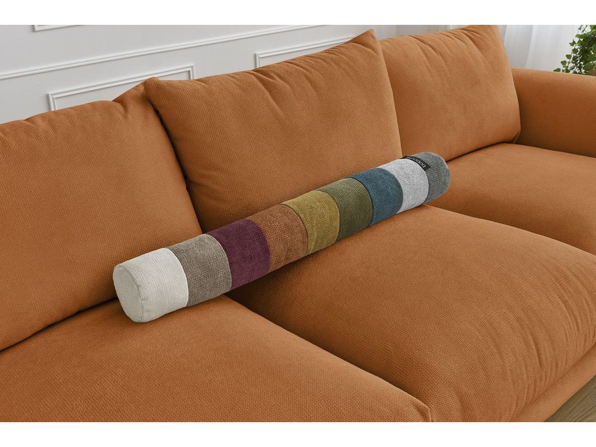 Canapé droit fixe 3 places ERNEST avec pouf