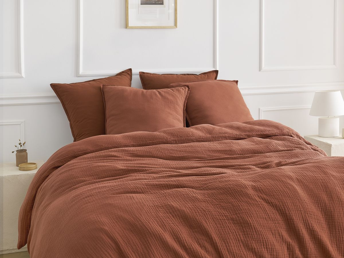 HESTIA katoenen gaas dekbedovertrek