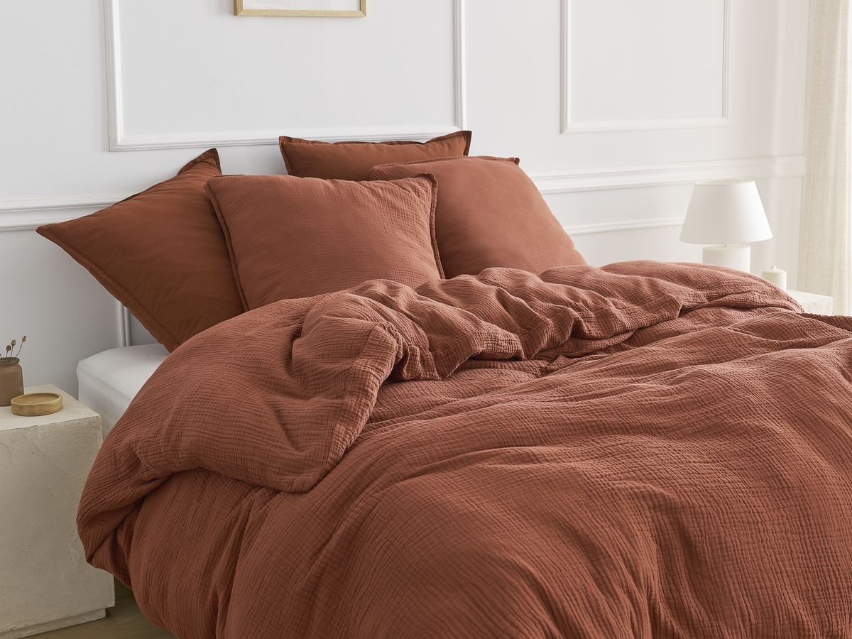 HESTIA katoenen gaas dekbedovertrek