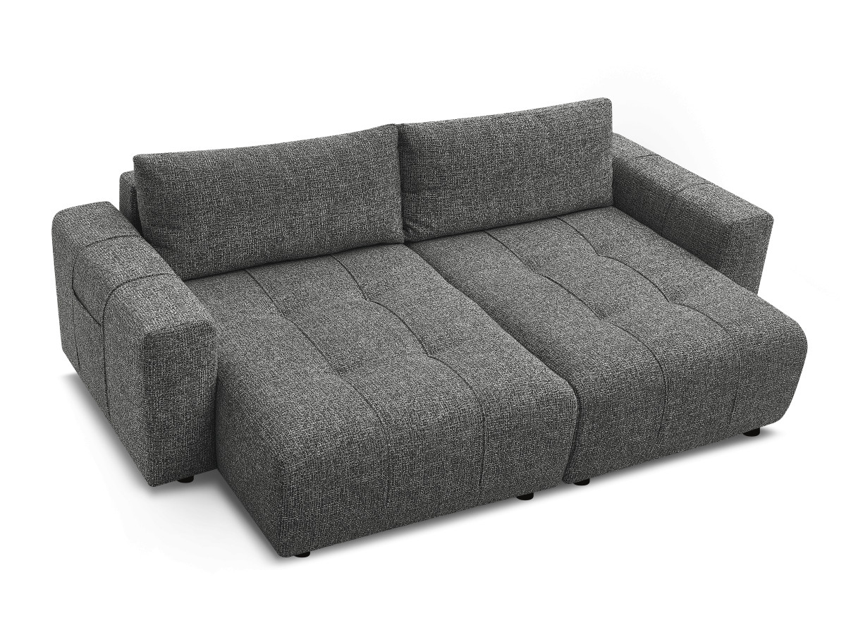 Canapé droit fixe 4 places ARSENE assise profonde tissu chiné