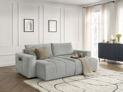 Canapé droit fixe 4 places ARSENE assise profonde velours