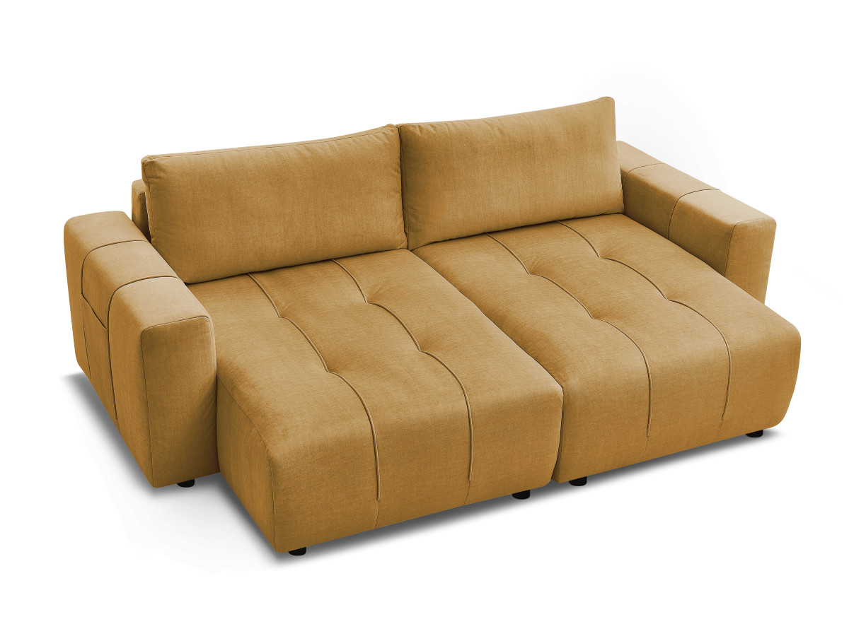 Canapé droit fixe 4 places ARSENE assise profonde velours