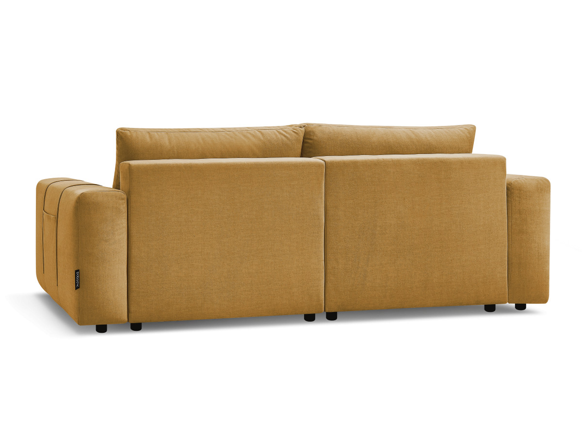 Canapé droit fixe 4 places ARSENE assise profonde velours