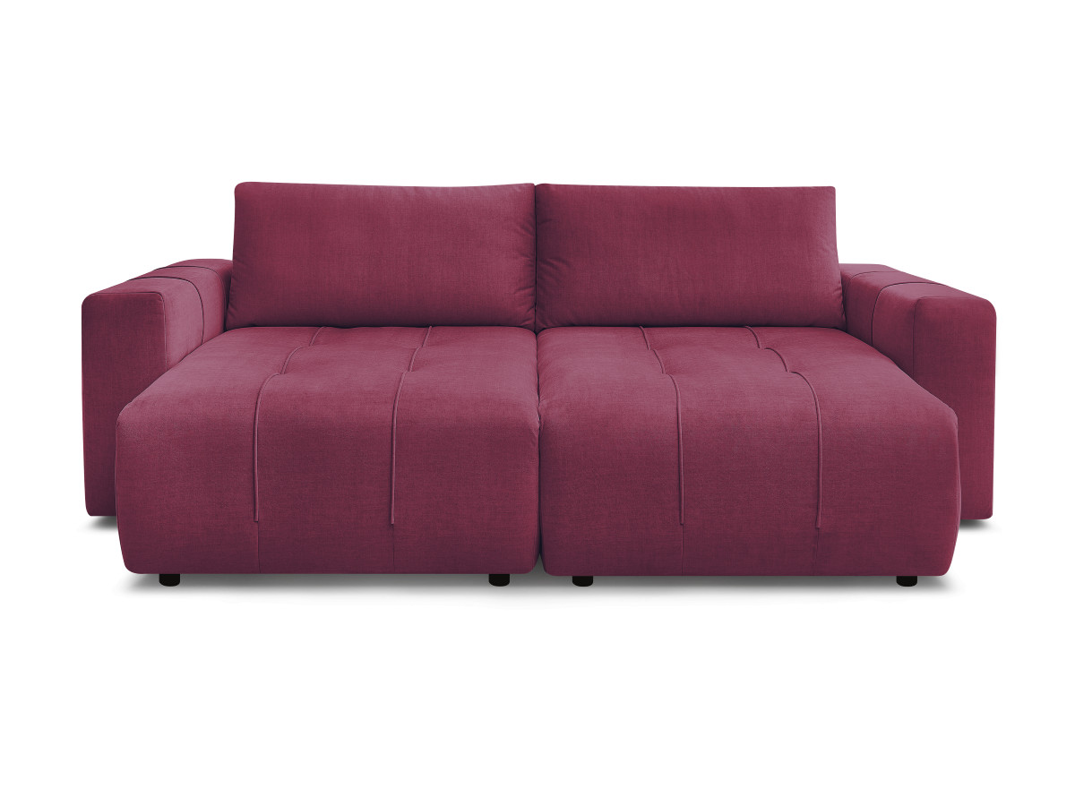 Canapé droit fixe 4 places ARSENE assise profonde velours