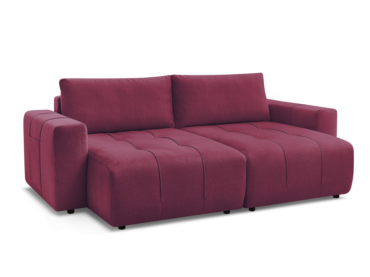 Canapé droit fixe 4 places ARSENE assise profonde velours