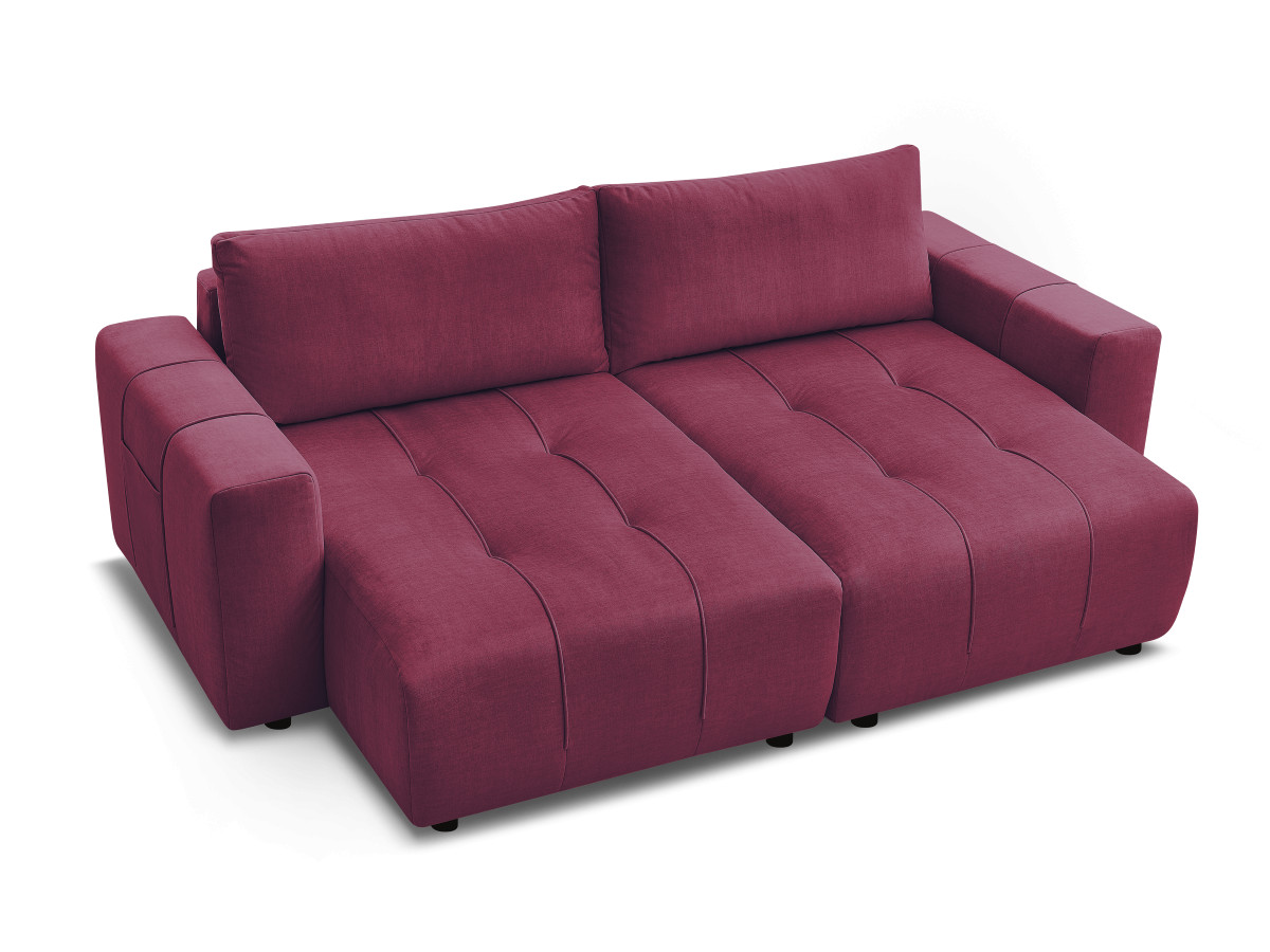 Canapé droit fixe 4 places ARSENE assise profonde velours