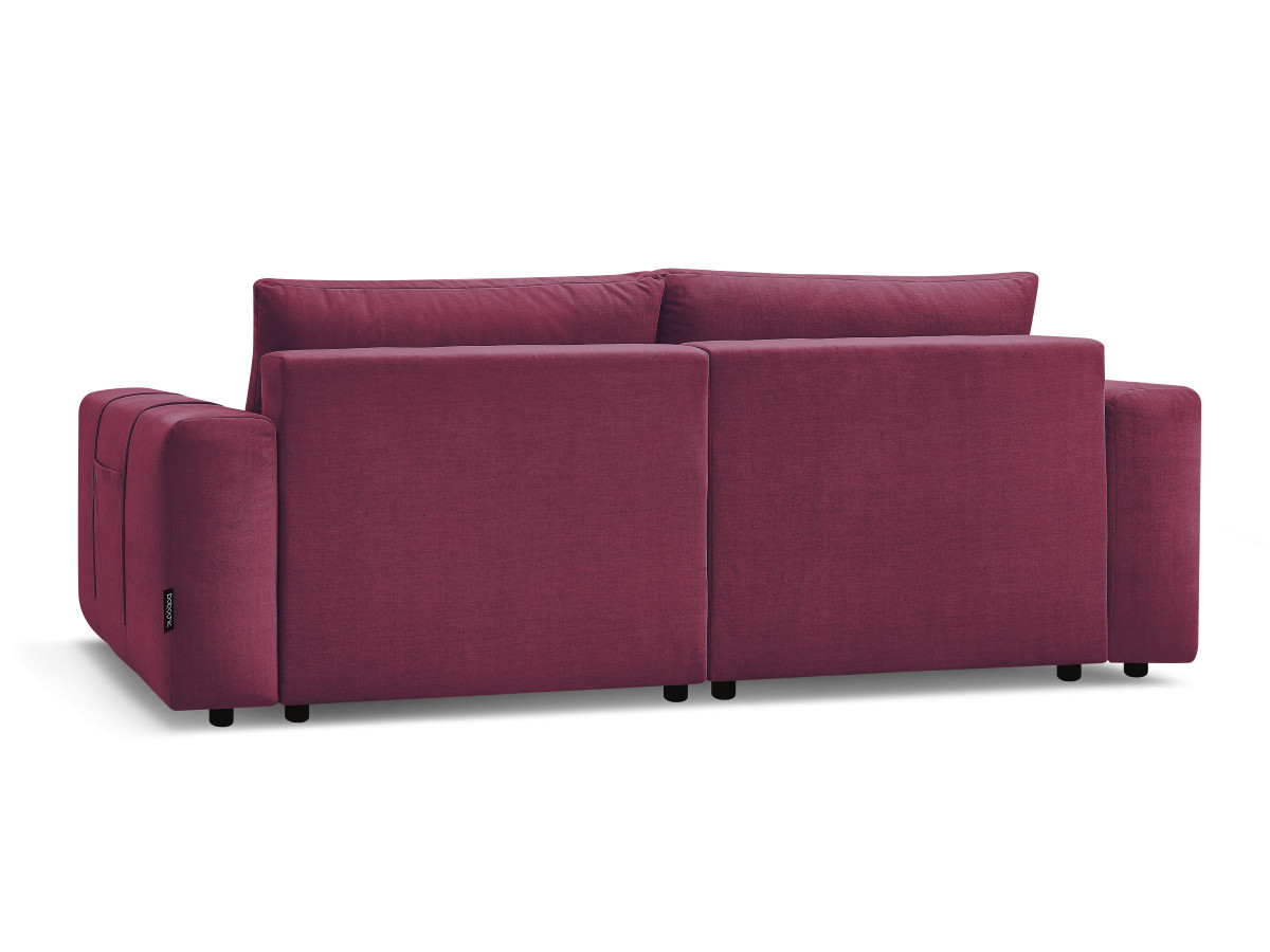 Canapé droit fixe 4 places ARSENE assise profonde velours