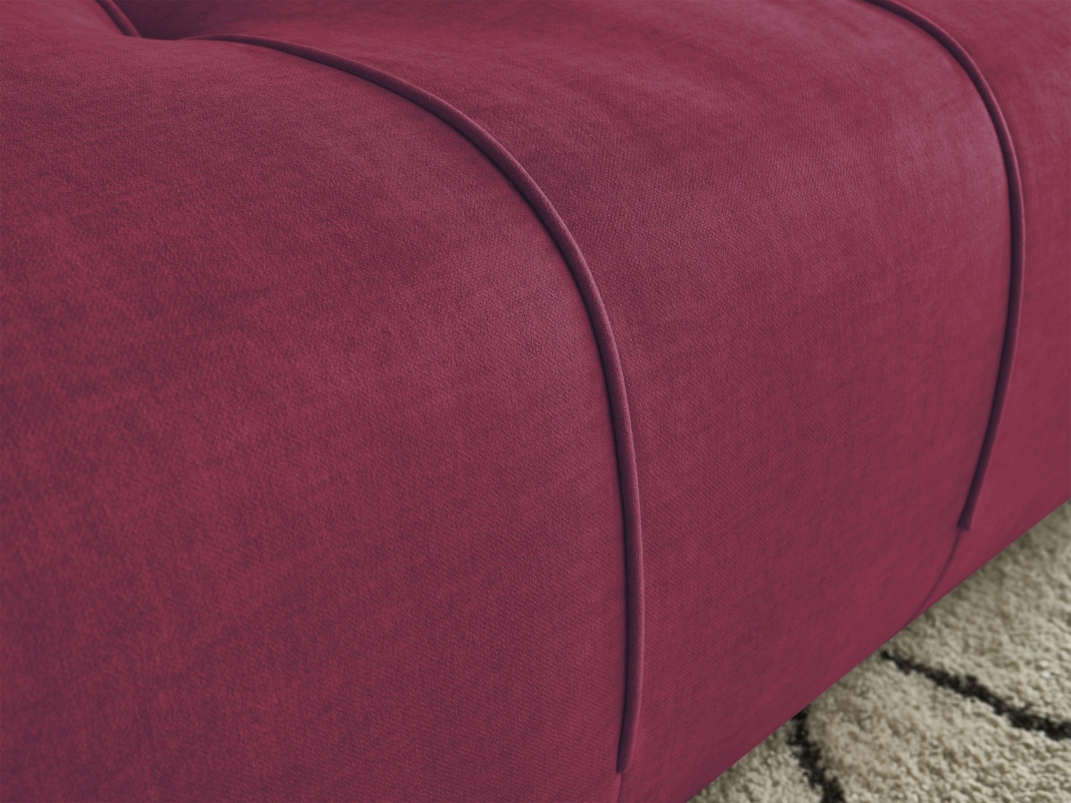 Canapé droit fixe 4 places ARSENE assise profonde velours