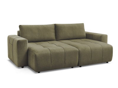 Canapé droit fixe 4 places ARSENE assise profonde velours