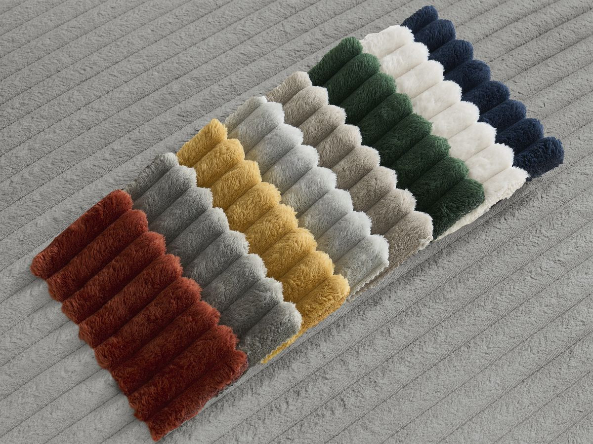 Canapé d'angle fixe EVEREST tissu chiné - Orange - Angle droit - 10 coussins