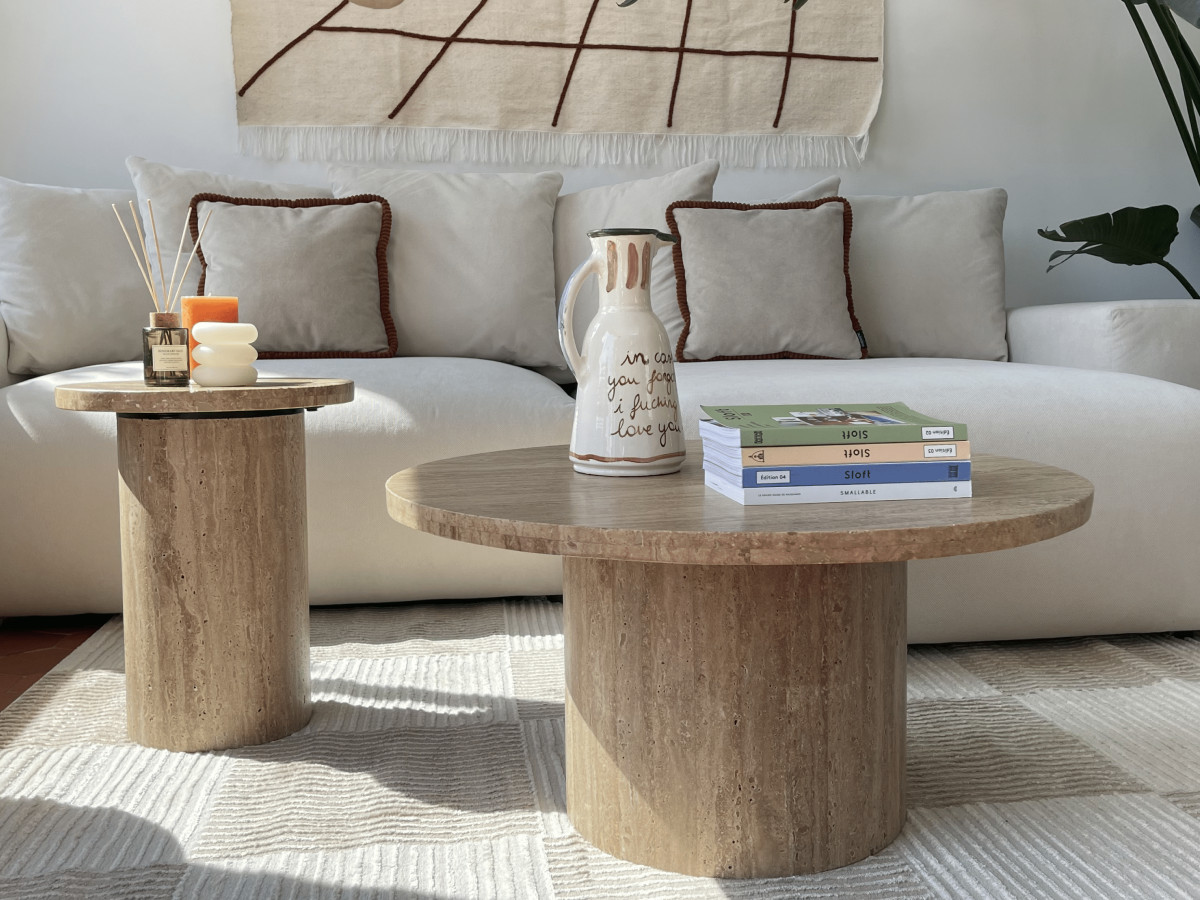 Canapé d'angle convertible réversible coffre VOLTAIRE tissu lisse