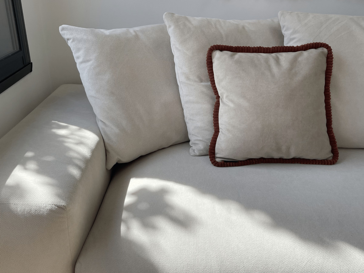 Canapé d'angle convertible réversible coffre VOLTAIRE tissu lisse