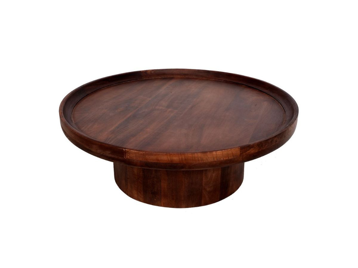 Table basse D.80 cm GABRIELLA bois massif d'acacia — vue 3
