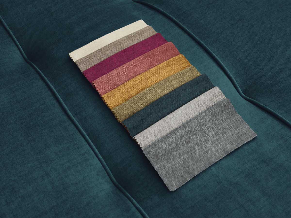 Canapé d'angle réversible convertible coffre ARSENE tissu velours
