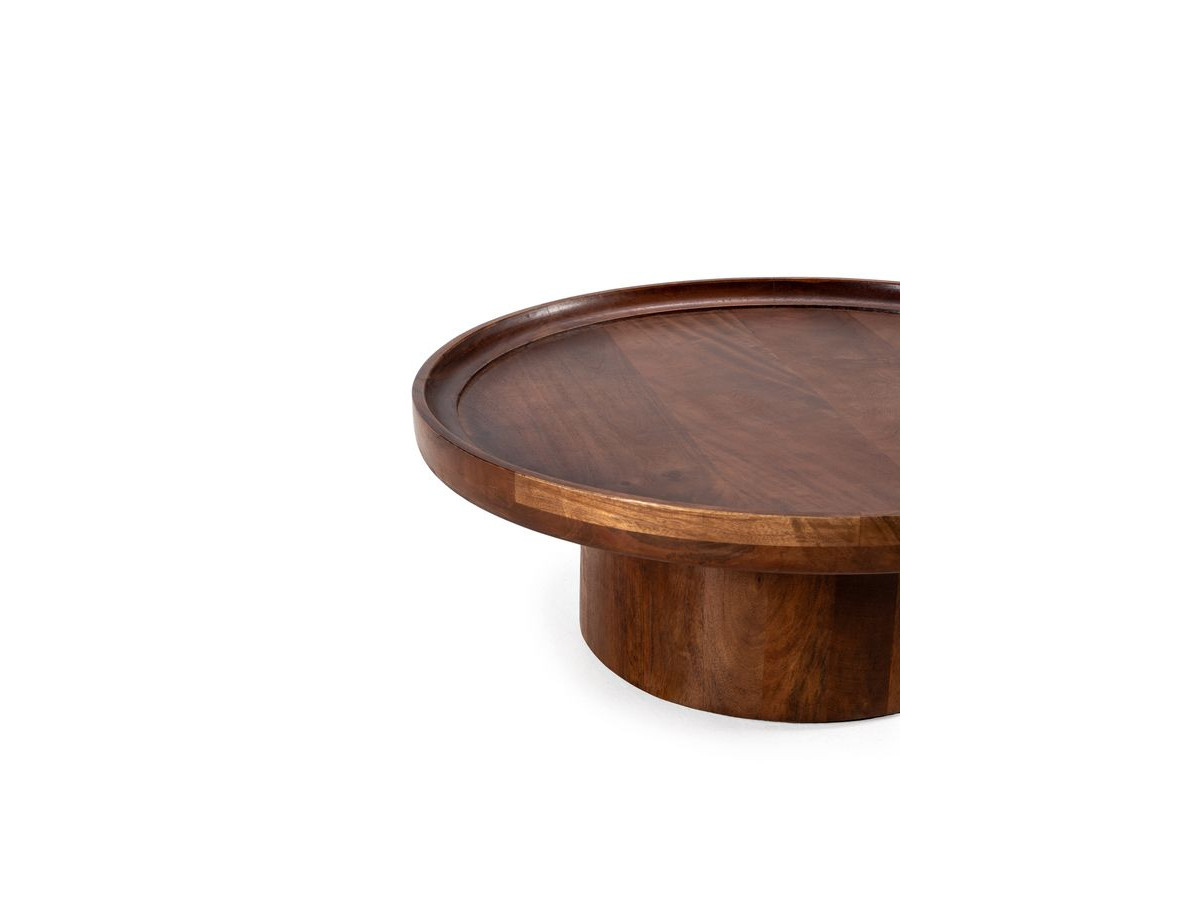Table basse D.80 cm GABRIELLA bois massif d'acacia — vue 5