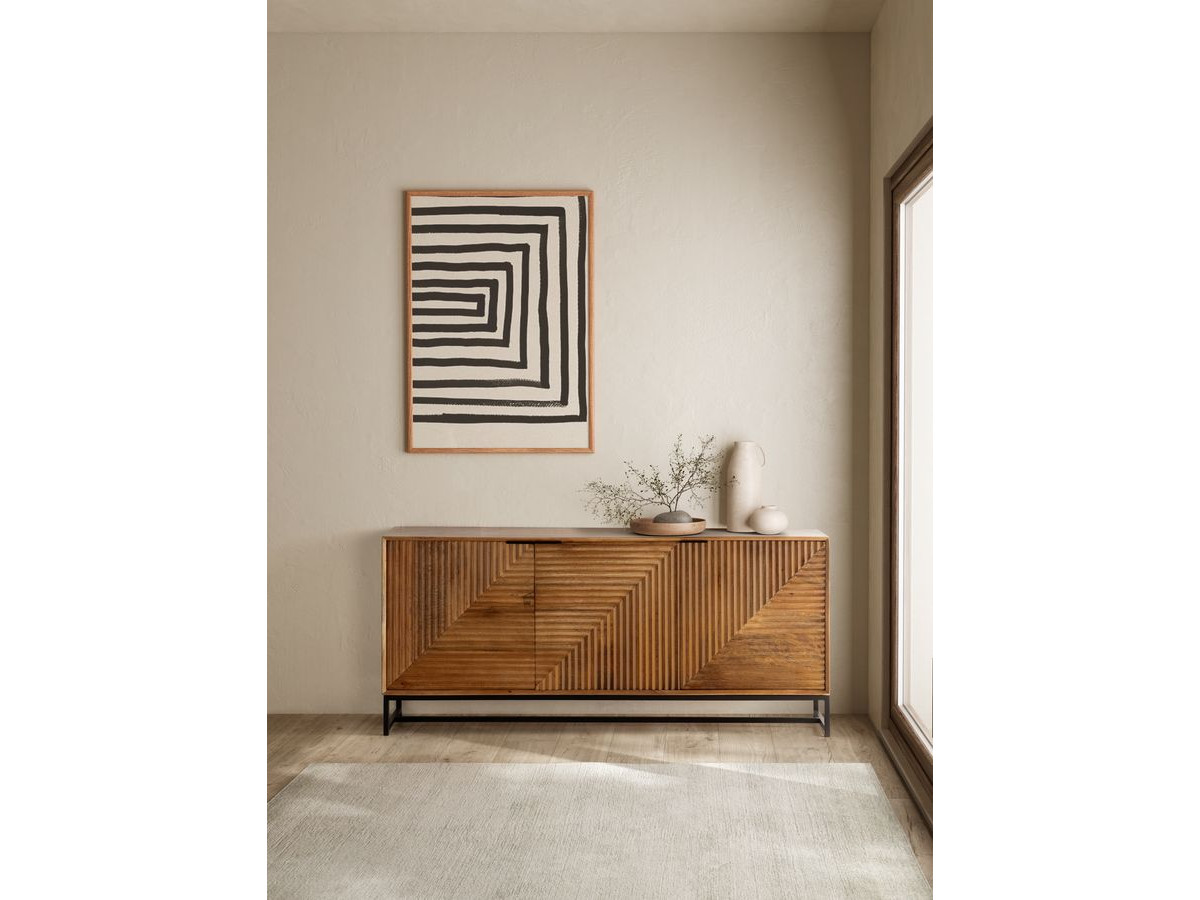 NAOMIE 3-deurs dressoir 170 cm massief acaciahout