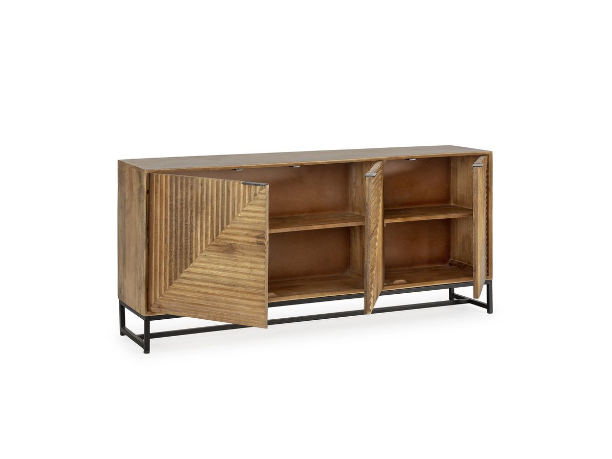 NAOMIE 3-deurs dressoir 170 cm massief acaciahout