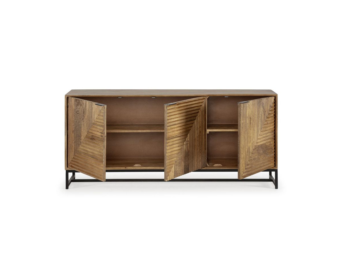 NAOMIE 3-deurs dressoir 170 cm massief acaciahout