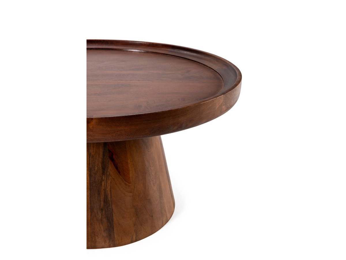 PAOLA salontafel D.80 cm massief mangohout