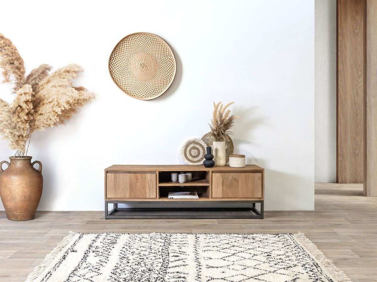 BERGERAC 2-deurs tv-meubel 140 cm massief mangohout