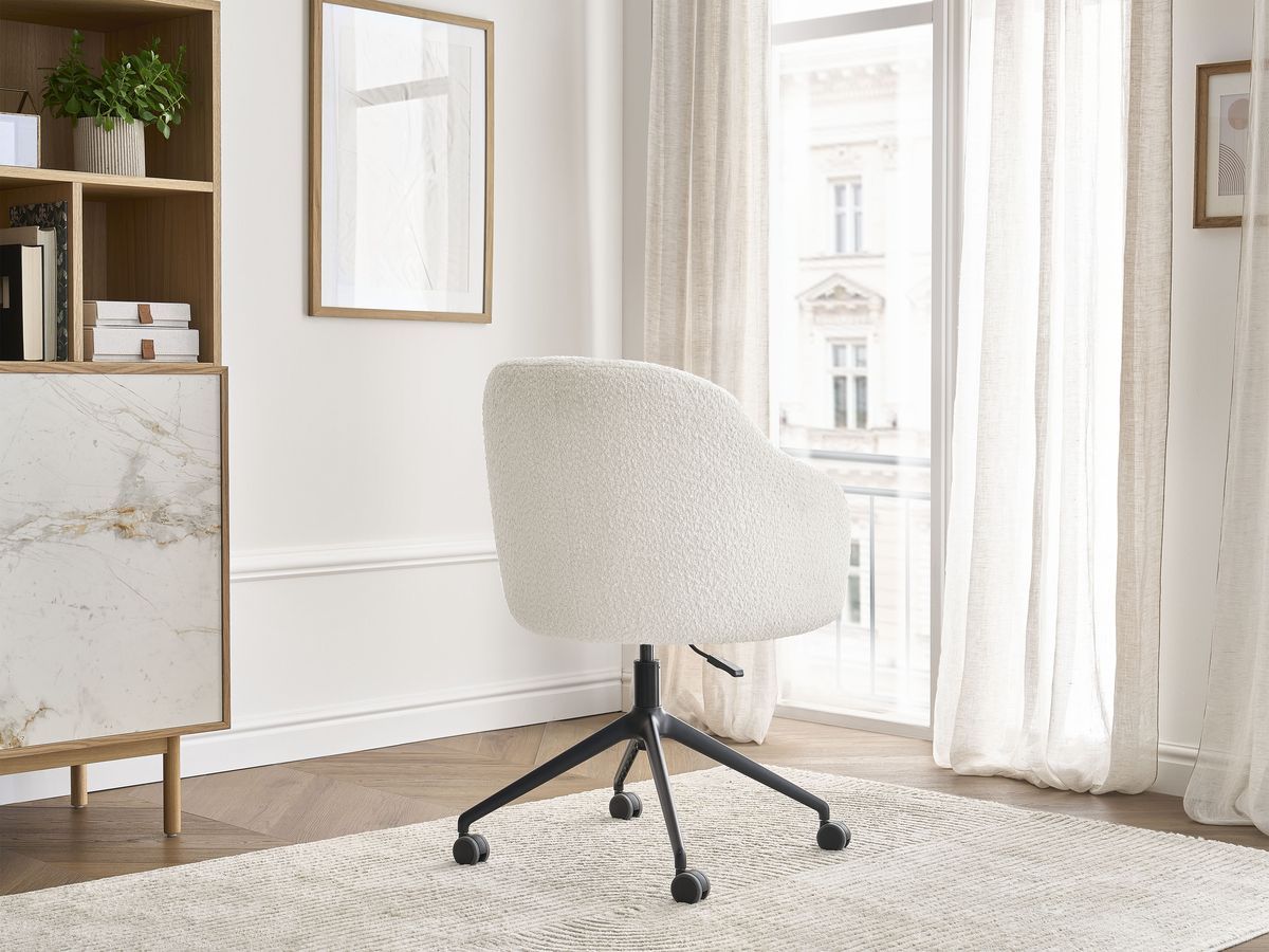 Canapé d'angle fixe EVEREST tissu chiné - Orange - Angle droit - 10 coussins