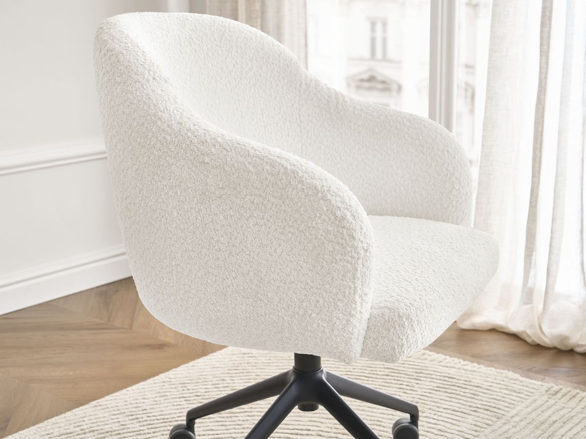 Canapé d'angle fixe EVEREST tissu chiné - Orange - Angle droit - 10 coussins