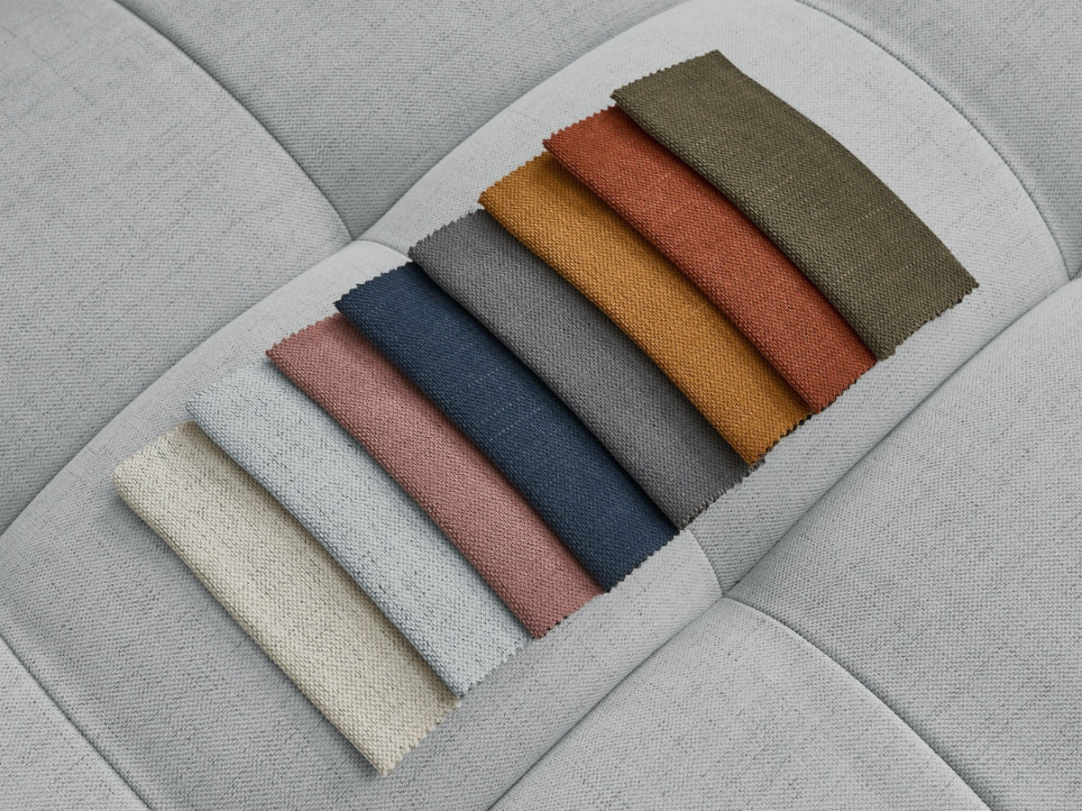 Canapé d'angle fixe CLOUD avec pouf gris clair  angle gauche BOBOCHIC 3 places - Vue supplémentaire 2