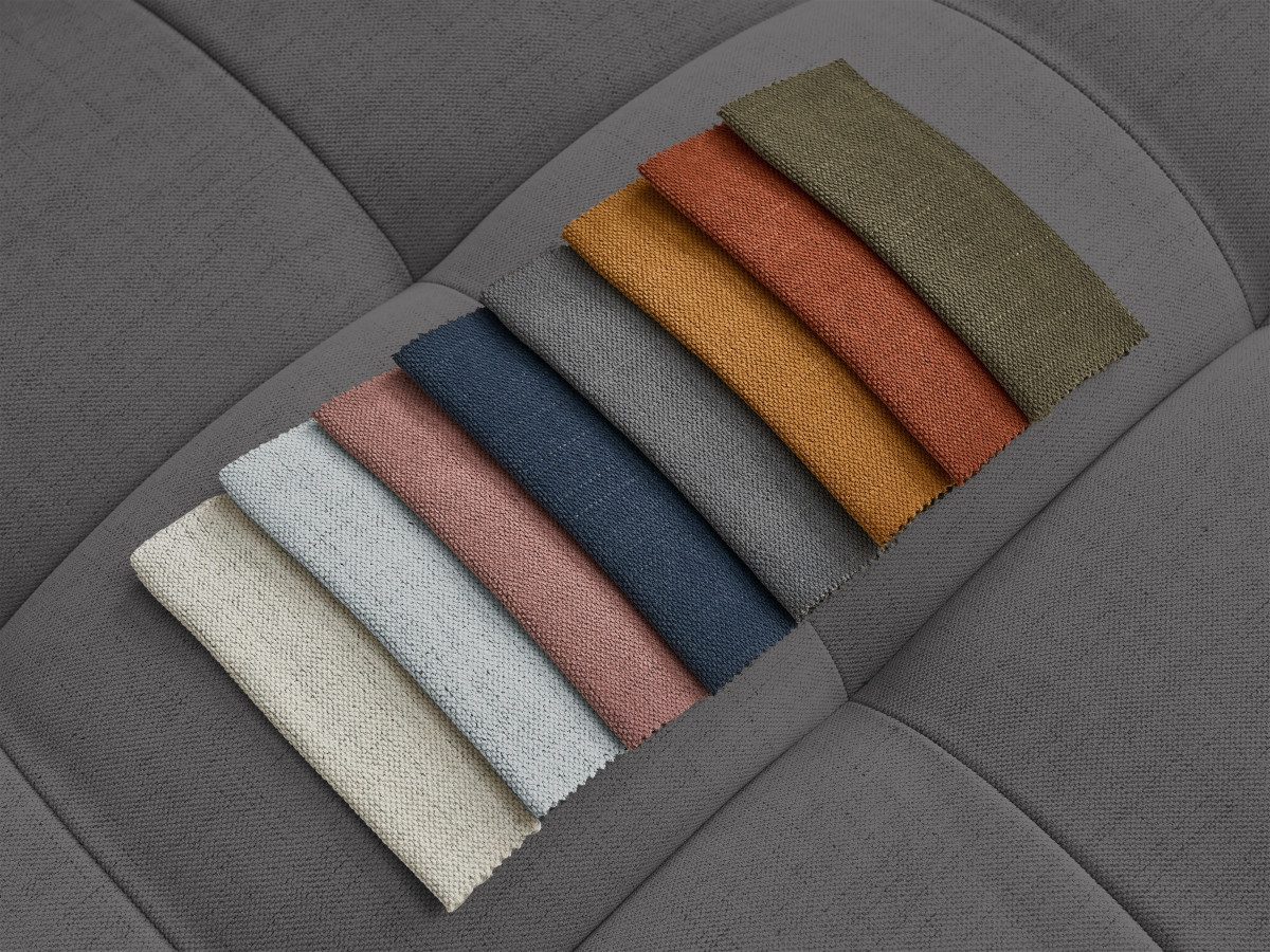 Canapé d'angle fixe CLOUD avec pouf gris foncé  angle gauche BOBOCHIC 3 places - Vue supplémentaire 2