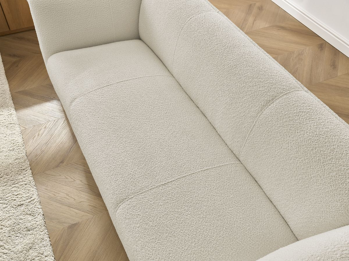 Ensemble canapé droit fixe 3 + 2 places + fauteuil GIORGIA tissu bouclette