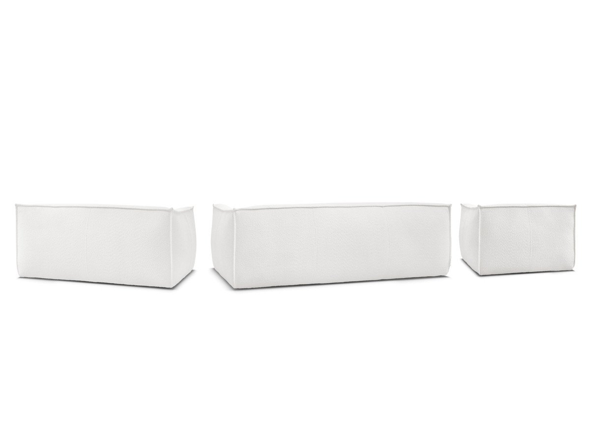 Canapé d'angle fixe EVEREST tissu chiné - Orange - Angle droit - 10 coussins