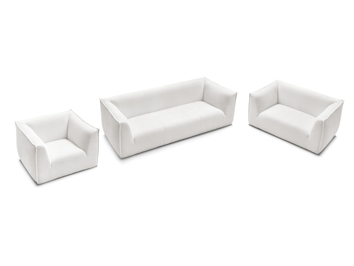 Canapé d'angle fixe EVEREST tissu chiné - Orange - Angle droit - 10 coussins