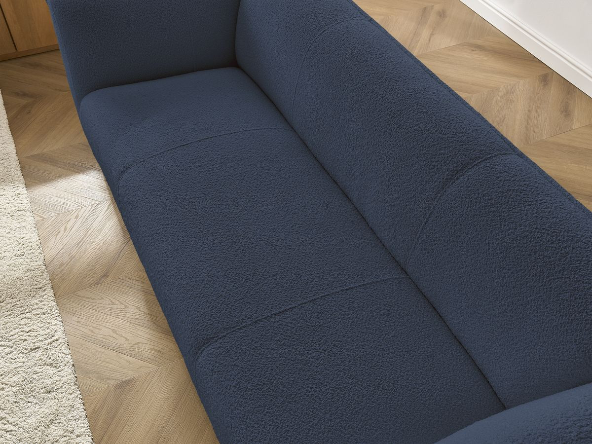 Ensemble canapé droit fixe 3 + 2 places + fauteuil GIORGIA tissu bouclette