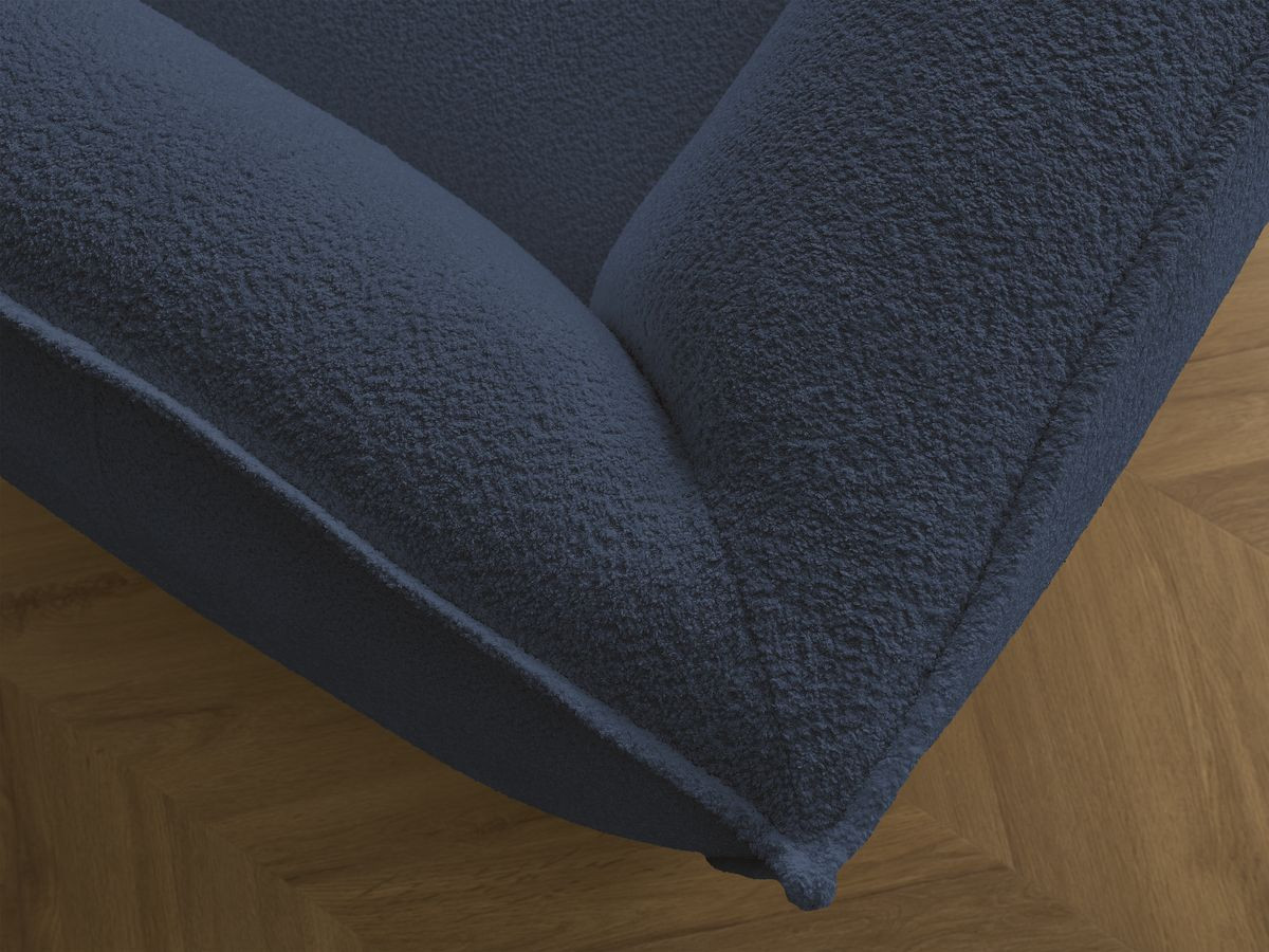 Ensemble canapé droit fixe 3 + 2 places + fauteuil GIORGIA tissu bouclette