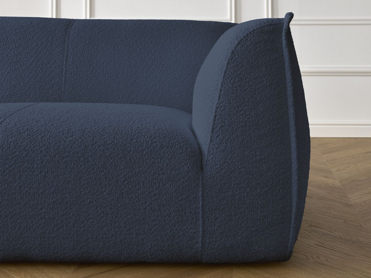 Ensemble canapé droit fixe 3 + 2 places + fauteuil GIORGIA tissu bouclette