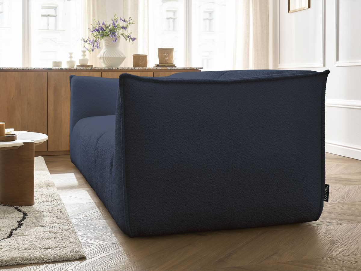 Ensemble canapé droit fixe 3 + 2 places + fauteuil GIORGIA tissu bouclette