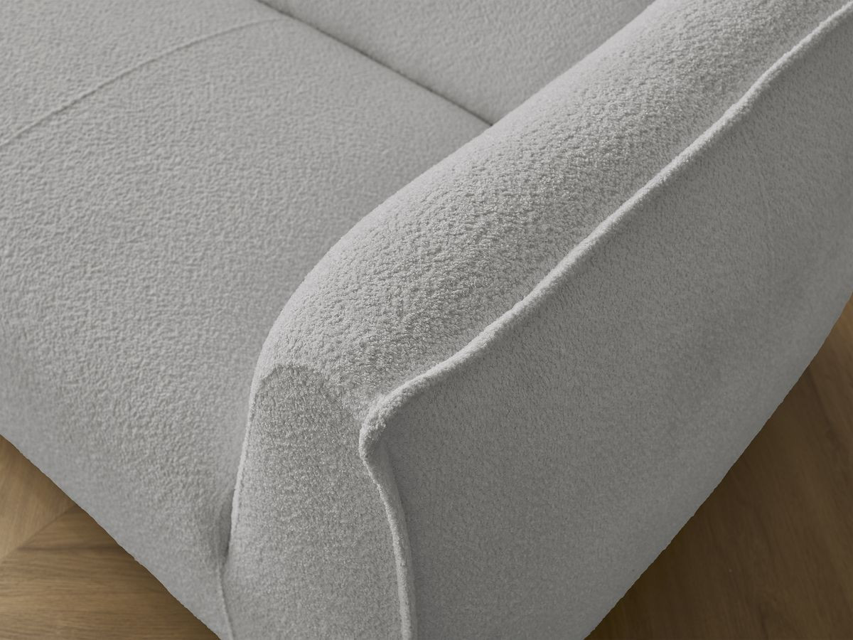 Ensemble canapé droit fixe 3 + 2 places + fauteuil GIORGIA tissu bouclette