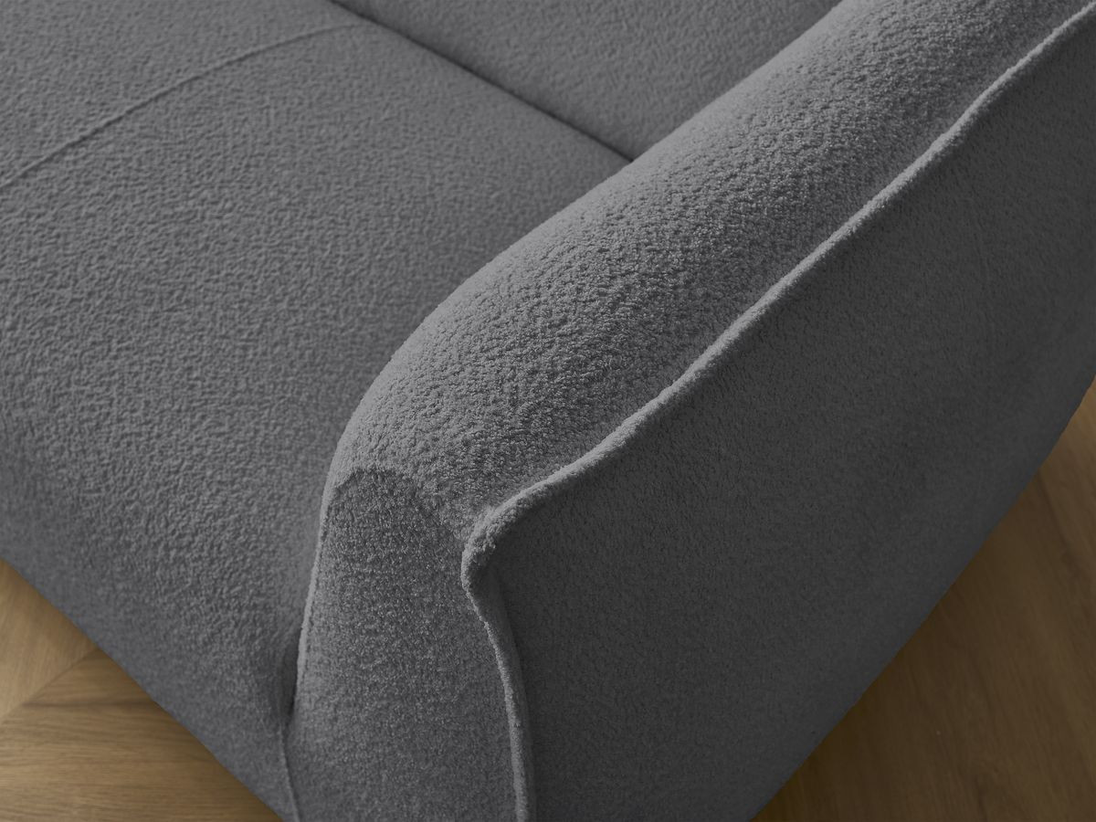 Ensemble canapé droit fixe 3 + 2 places + fauteuil GIORGIA tissu bouclette