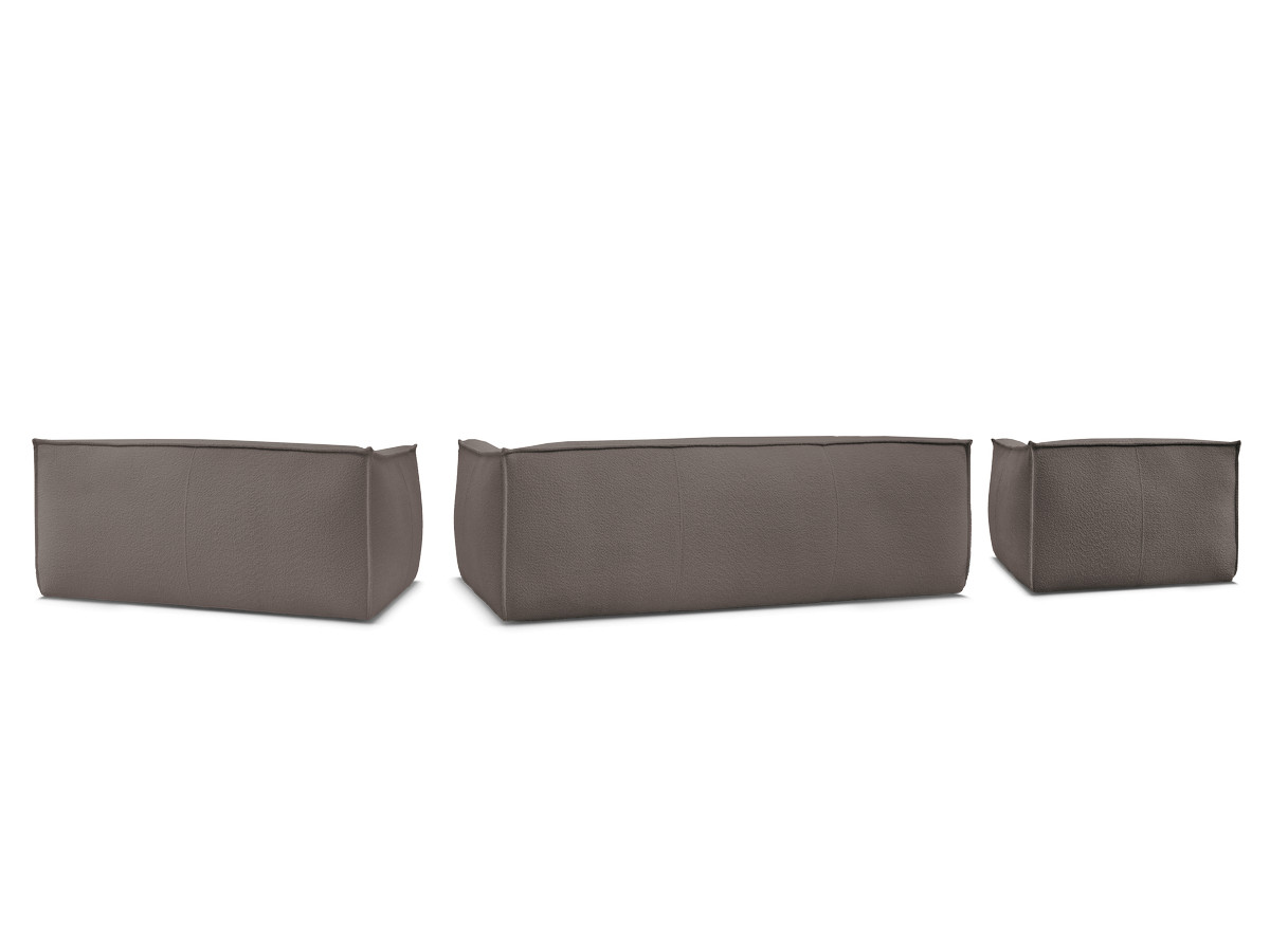Ensemble canapé droit fixe 3 + 2 places + fauteuil GIORGIA tissu bouclette