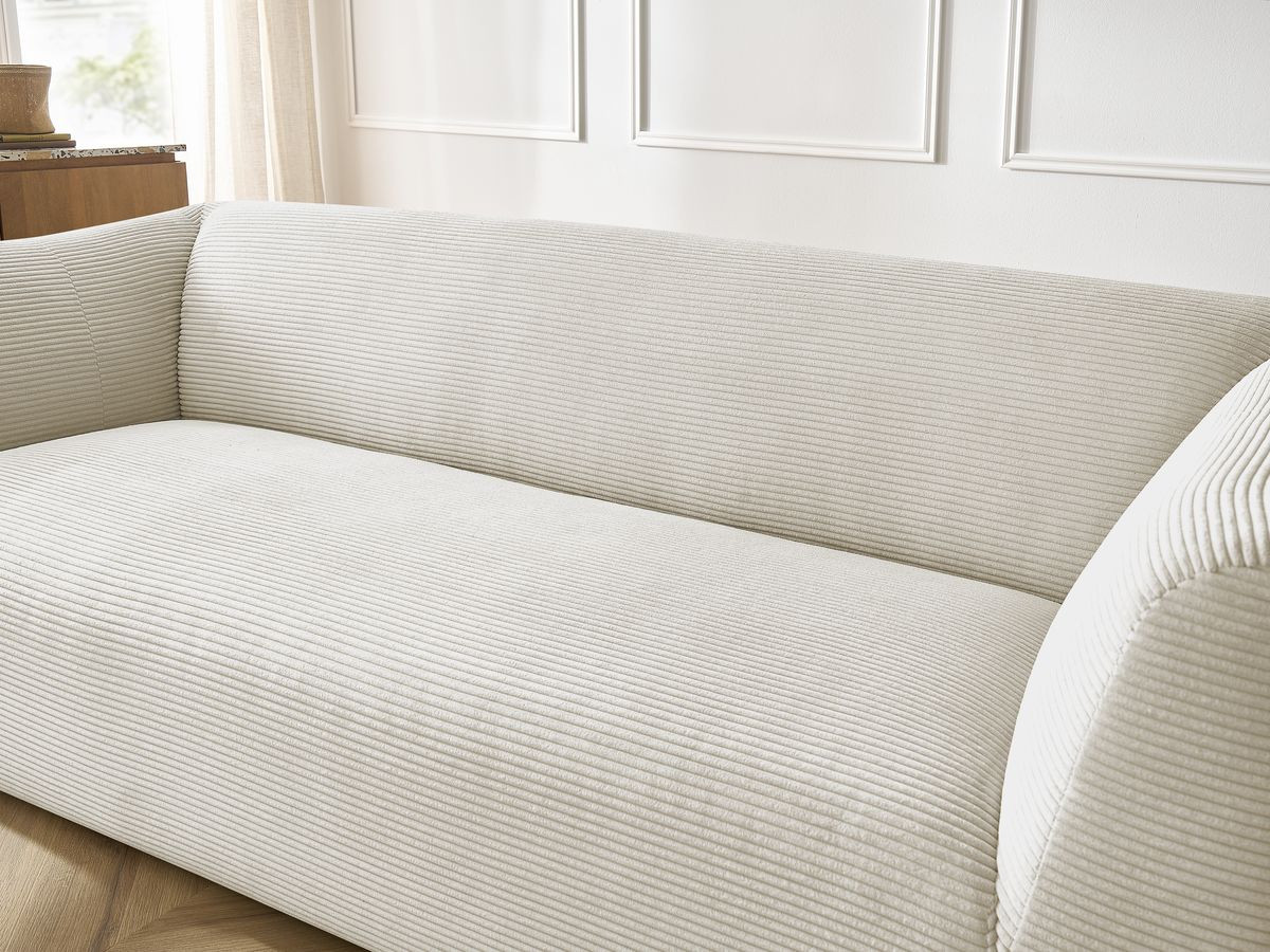 Ensemble canapé droit fixe 3 + 2 places + fauteuil GIORGIA velours côtelé