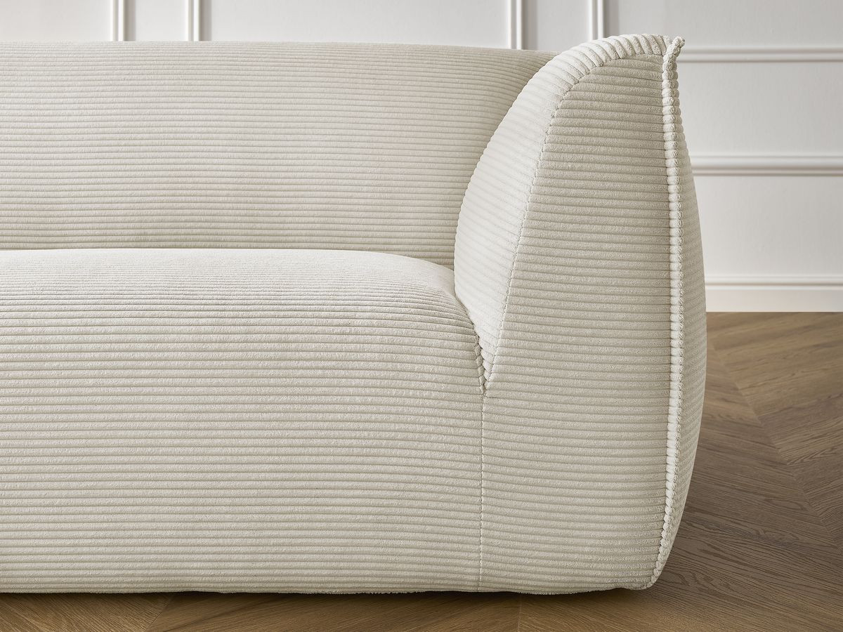 Ensemble canapé droit fixe 3 + 2 places + fauteuil GIORGIA velours côtelé