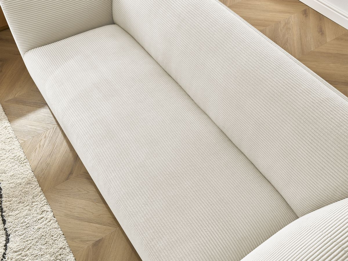 Ensemble canapé droit fixe 3 + 2 places + fauteuil GIORGIA velours côtelé