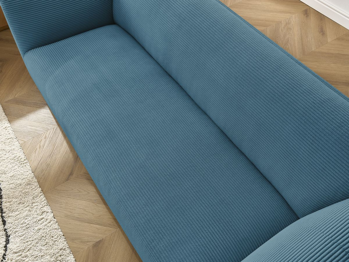Ensemble canapé droit fixe 3 + 2 places + fauteuil GIORGIA velours côtelé
